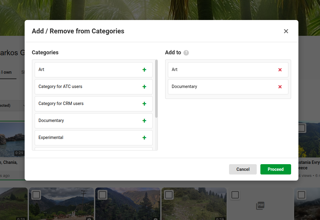 Executing a bulk action